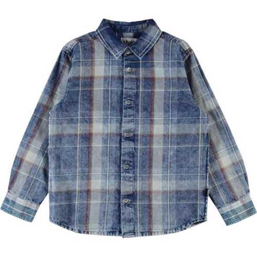Molo - Russy Skjorte - Indigo Check - Str. 98/104