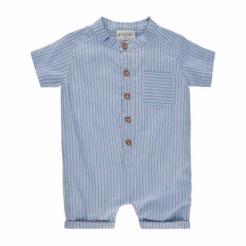 Fixoni - Sommerdragt Romper Woven - Faded Denim - Str. 56