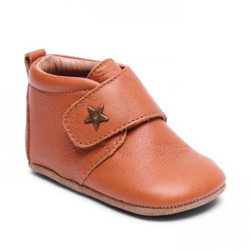 Bisgaard - Hjemmesko Velcro Star - Cognac - 20