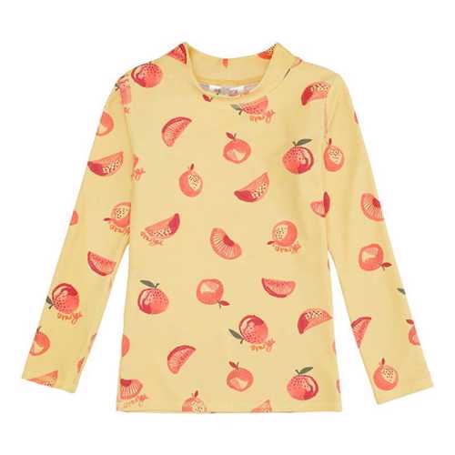 Soft Gallery - Badebluse Astin Sun Shirt - Jojoba AOP Oranges - 3 år