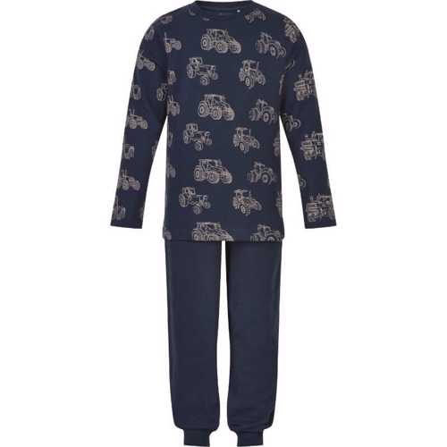 Minymo - Minymo Nattøj - Navy Night med traktor print - Str. 104
