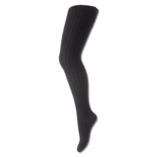 MP Denmark - Strømpebukser Tights Cotton Rib - Black - Str. 90