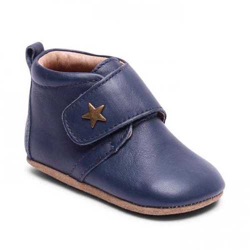 Bisgaard - Hjemmesko Velcro Star - Navy - Str. 22