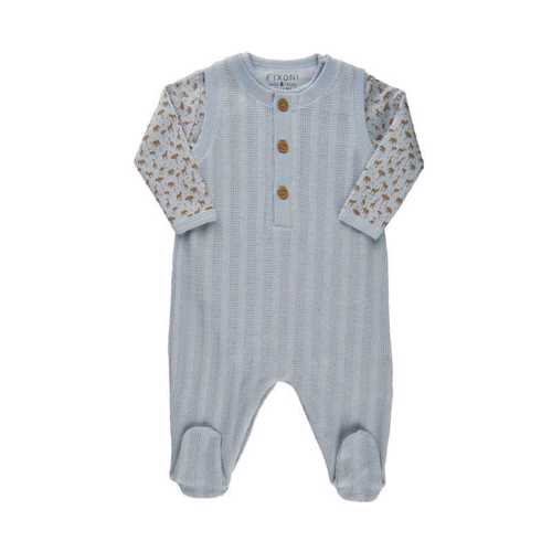 Fixoni - Fixoni Heldragt Romper Set - Baby Blue - Str. 62